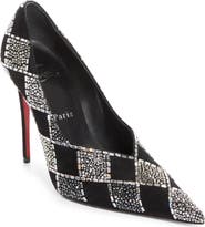 Christian Louboutin Doria Crystal Check Pump