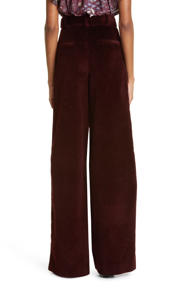 Ulla Johnson Nico Pleat Wide Leg Cotton Corduroy Pants, Alternate, color,