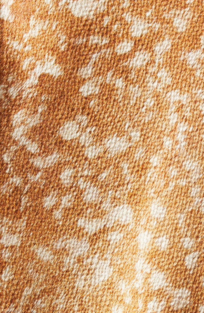 Lafayette 148 New York Floating Leaves Print Textured Satin Top, Alternate, color,