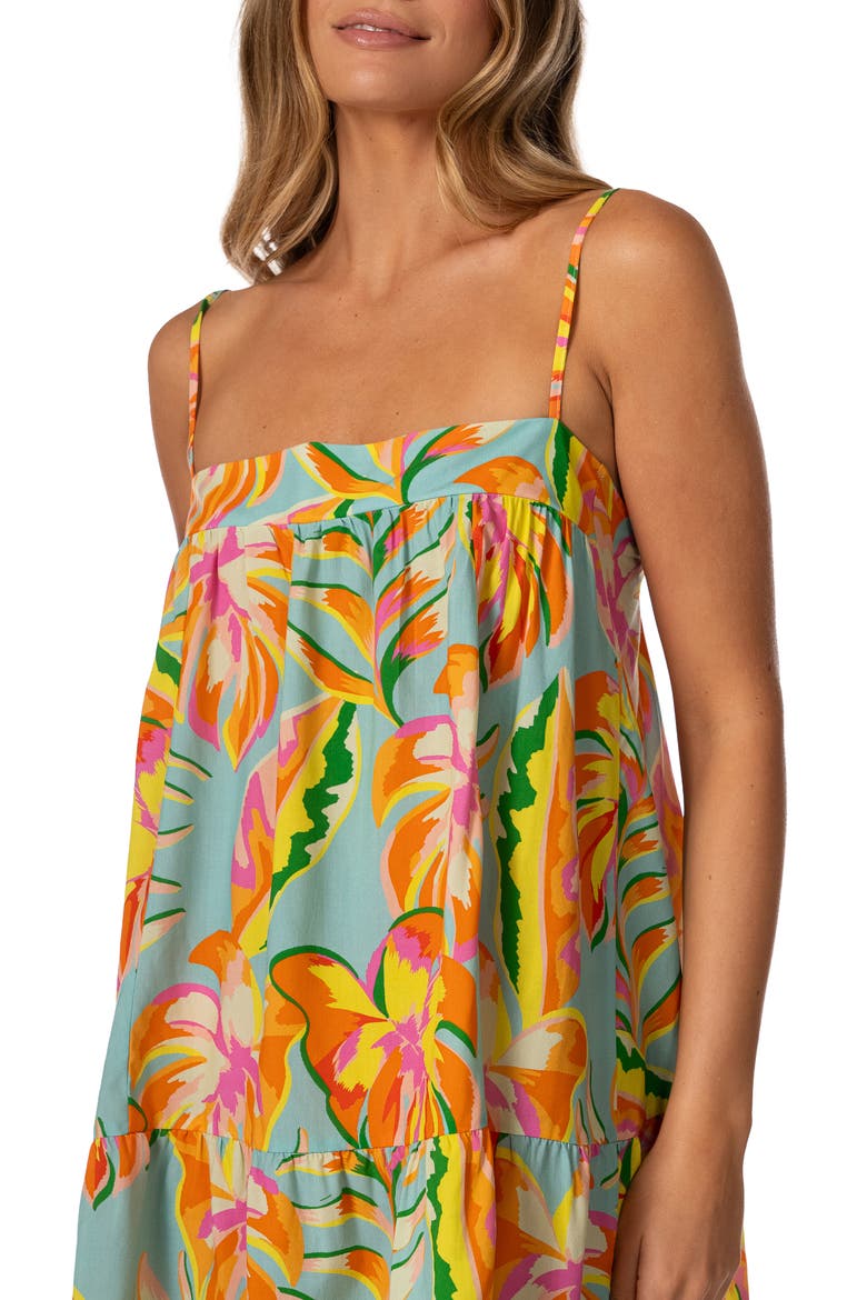 Fiesta Bloom Guilia Cover-Up Dress, Alternate, color, AQUAMARINE