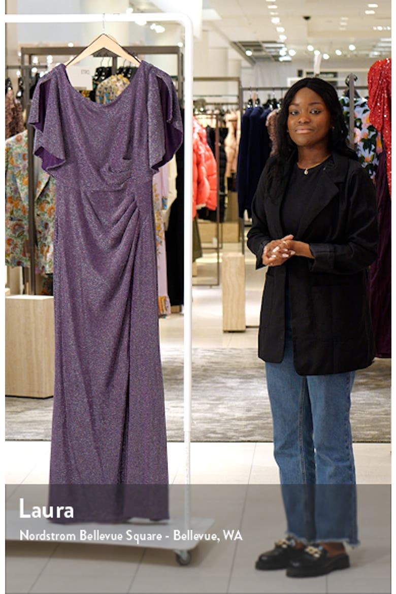 Shimmer Flutter Sleeve Gown video