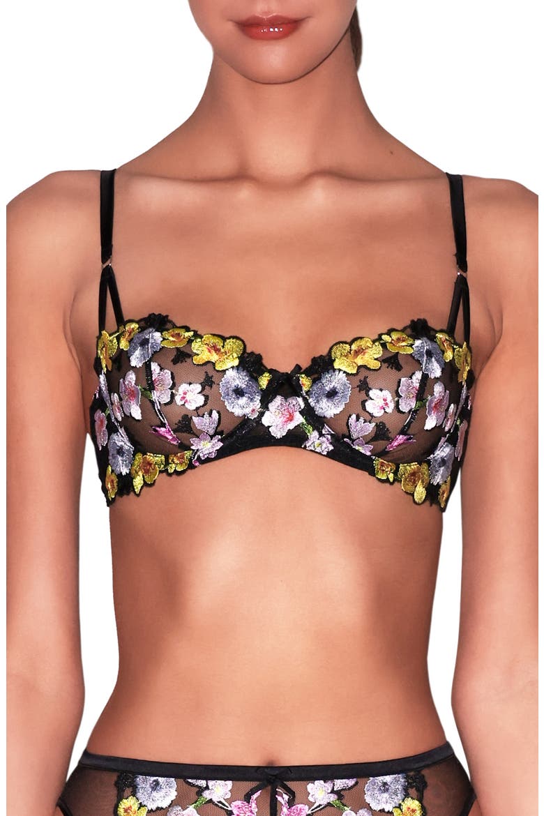 Eden Balconette Bra, Main, color, BLACK