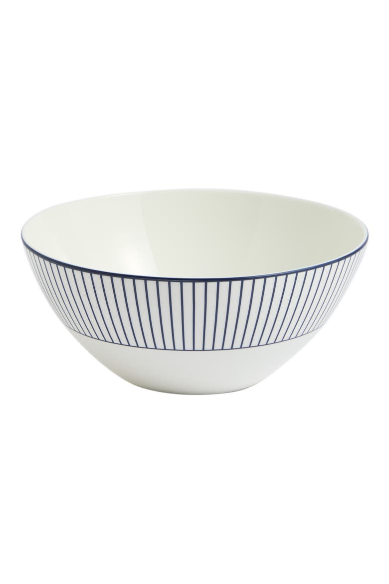 Gio Pinstripe Bone China Cereal Bowl, Main, color, WHITE MULTI