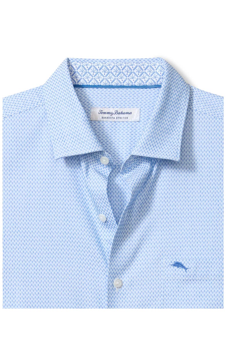 Sarasota Stretch Ventura Coast Solid White IslandZone® Button-Up Shirt, Alternate, color, MED BLUEBERRY