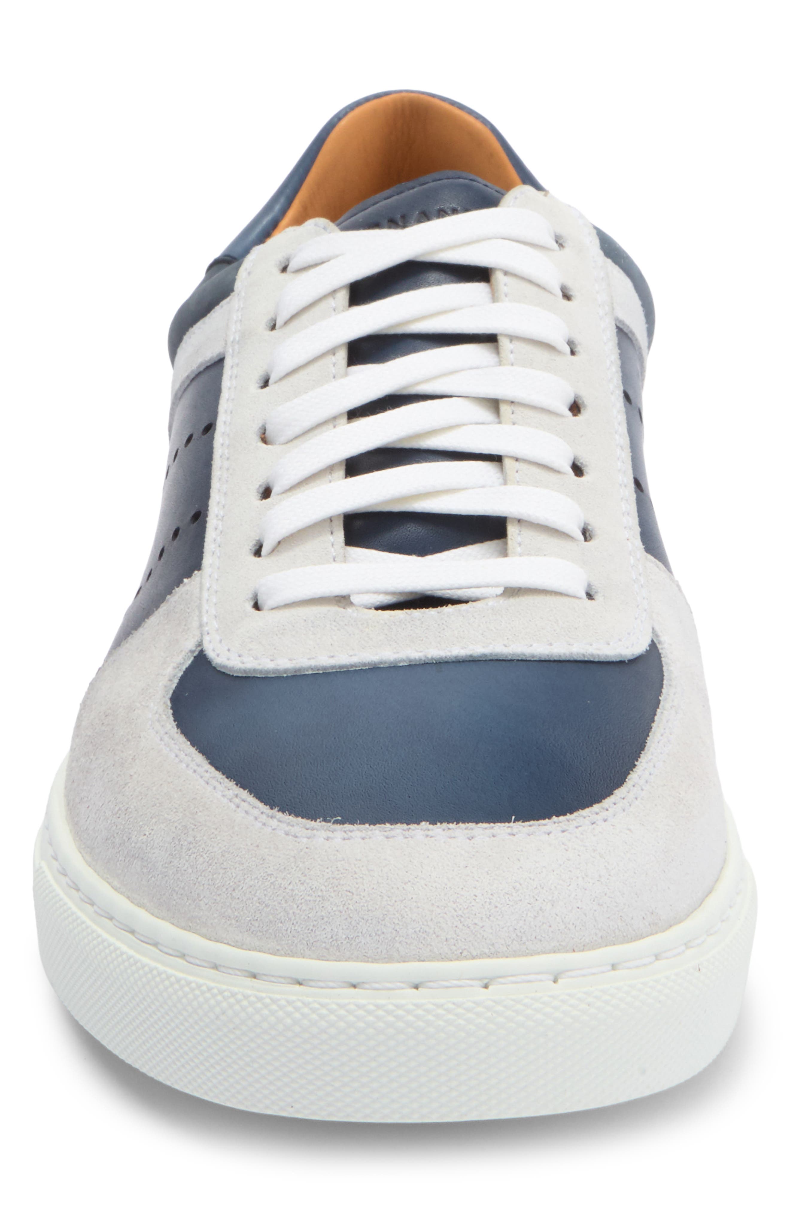 Magnanni Declan Sneaker, Alternate, color, White / Navy