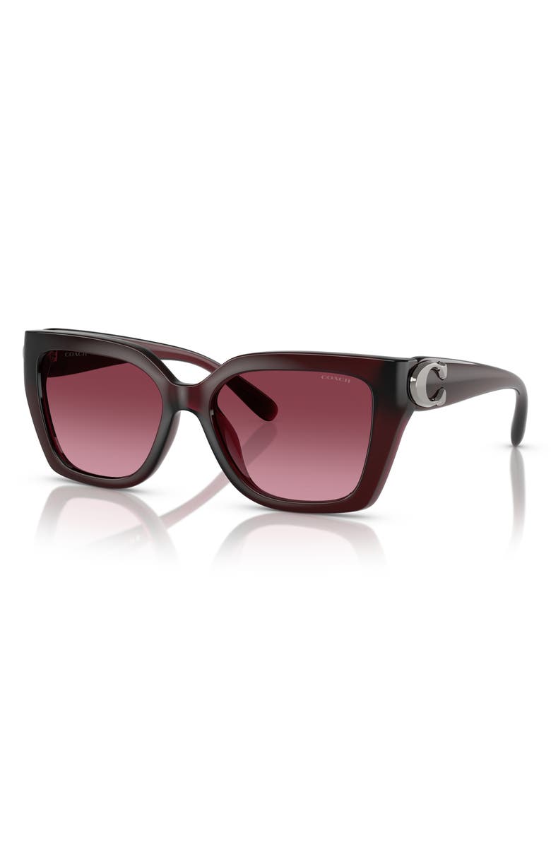 COACH 55mm Gradient Square Sunglasses, Alternate, color, 