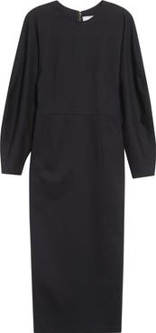 Carolina Herrera Arc Sleeve Midi Dress
