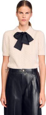 SANDRO Polo-neck knit sweater