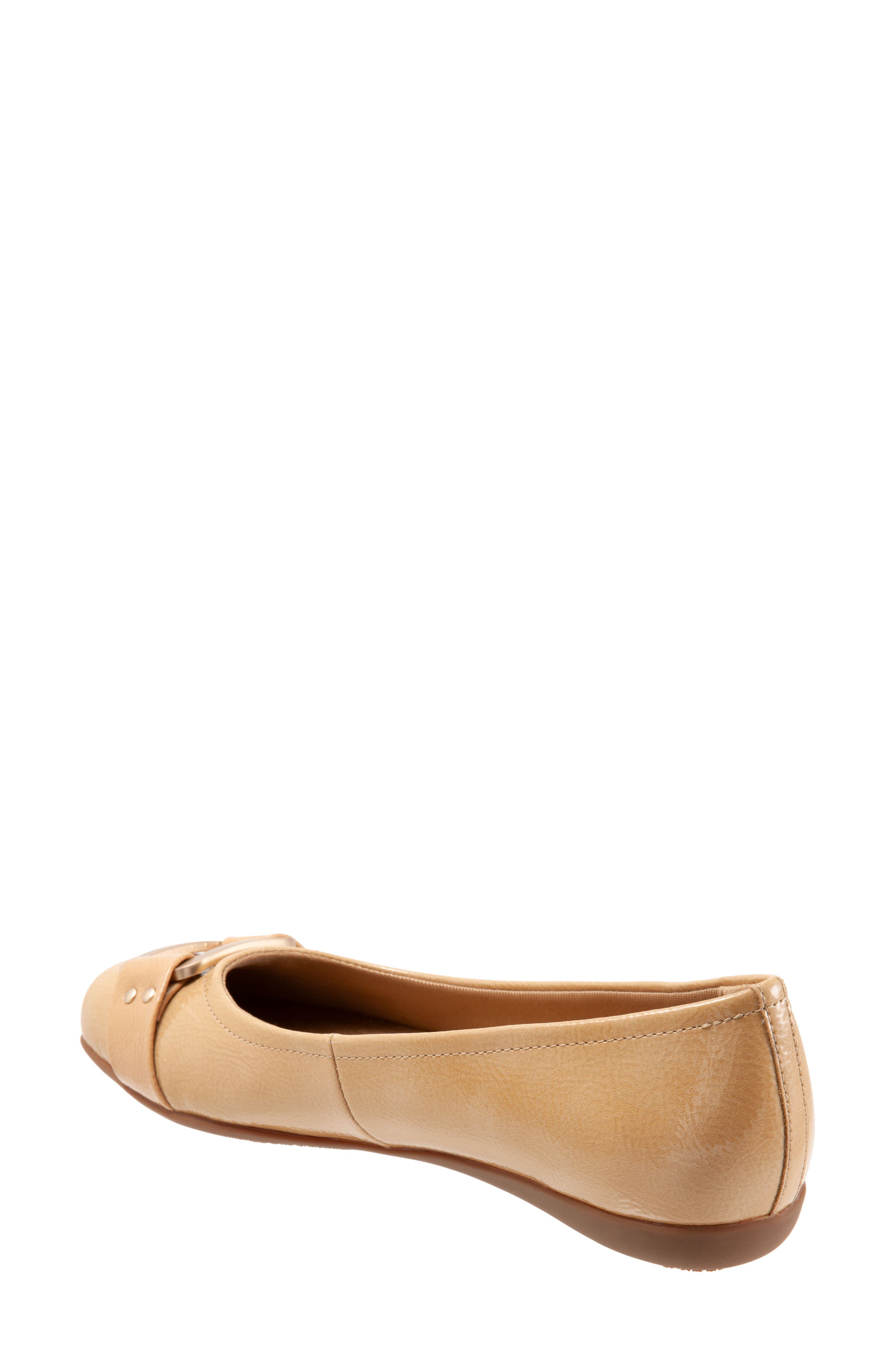 Sizzle Buckle Flat, Alternate, color, NUDE PATENT