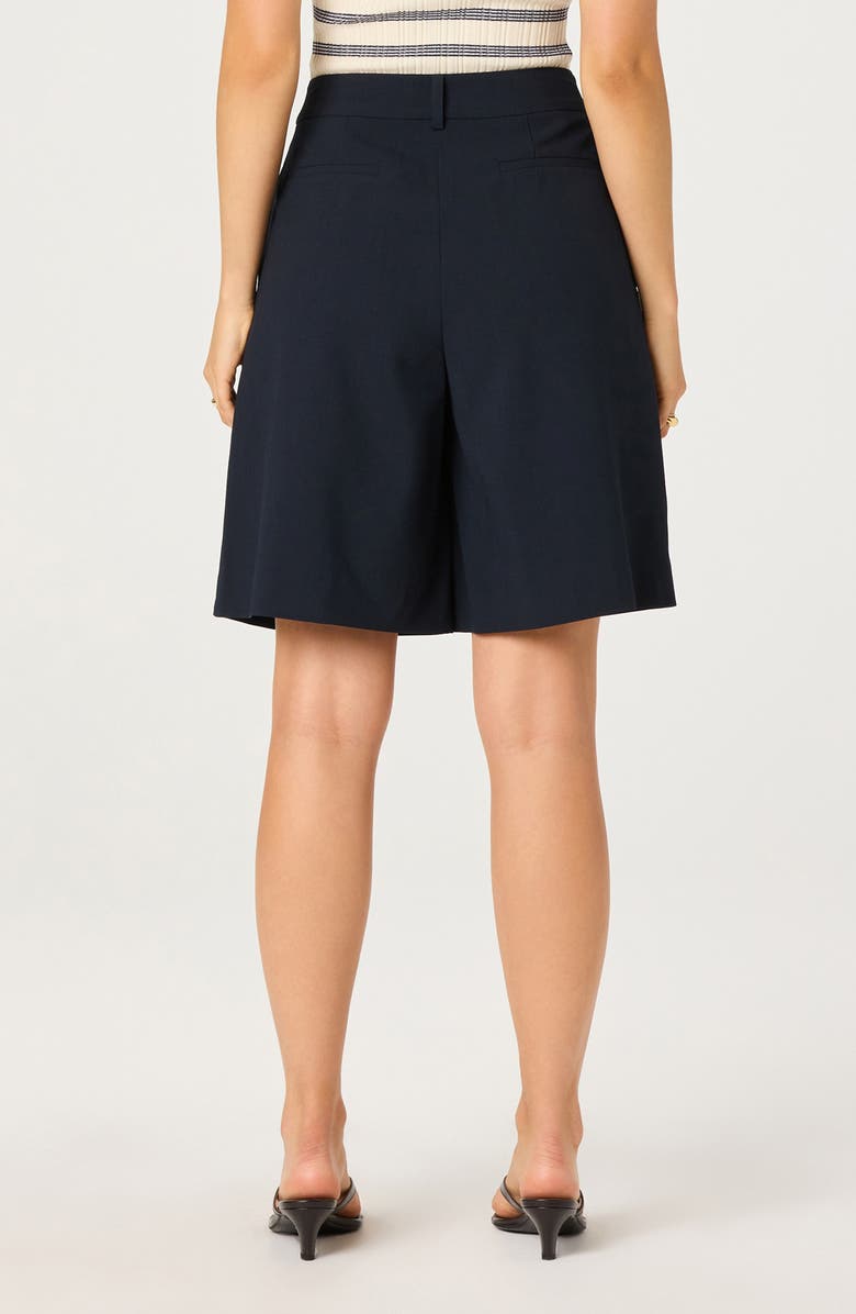 ASTR the Label Quillie Pleated Bermuda Shorts, Alternate, color, Navy