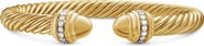 David Yurman Classic Cablespira® Bracelet in 18K Yellow Gold with Diamonds, 7mm