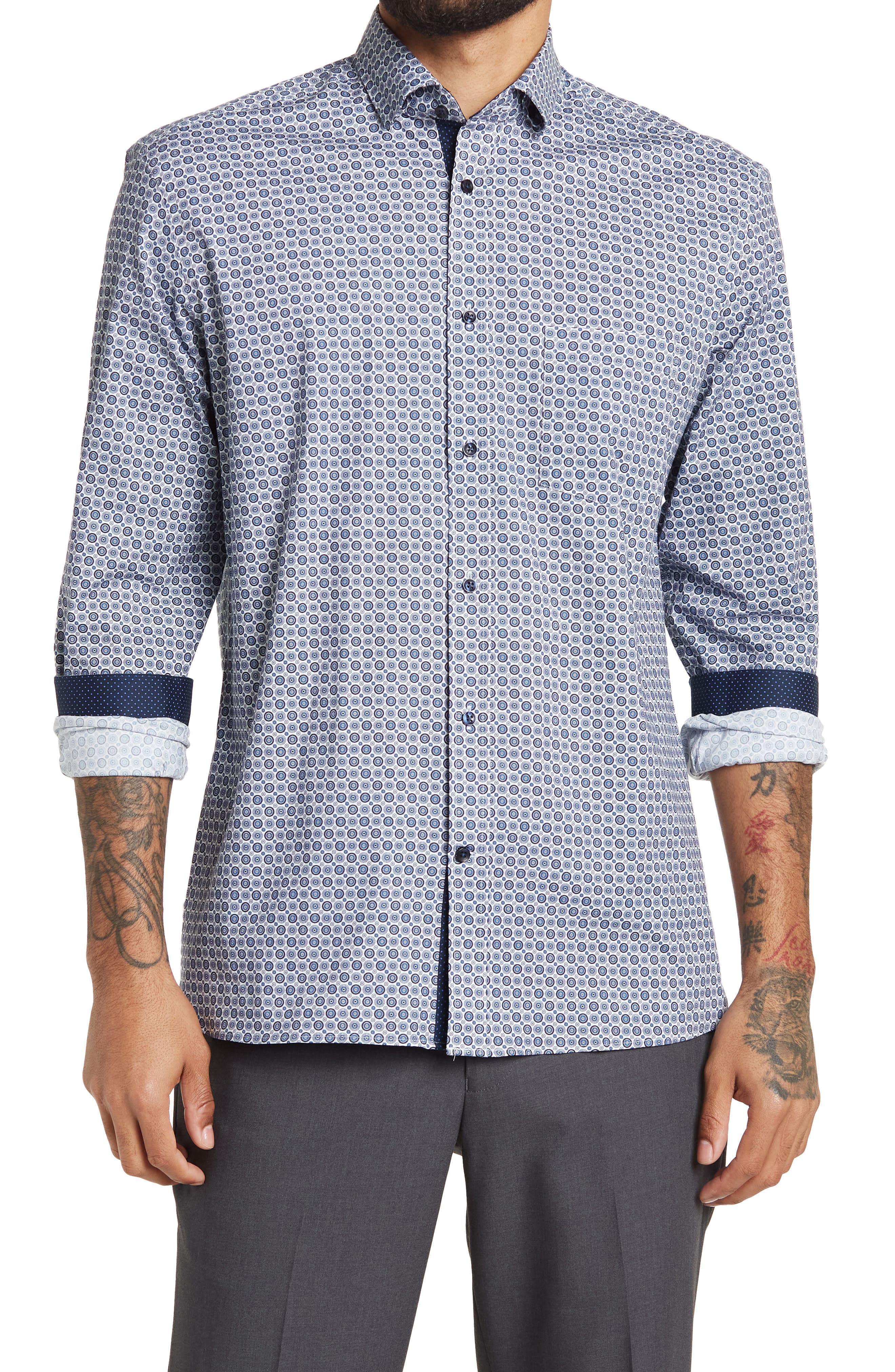 MODANGO Regular Fit Woven Dress Shirt | Nordstromrack
