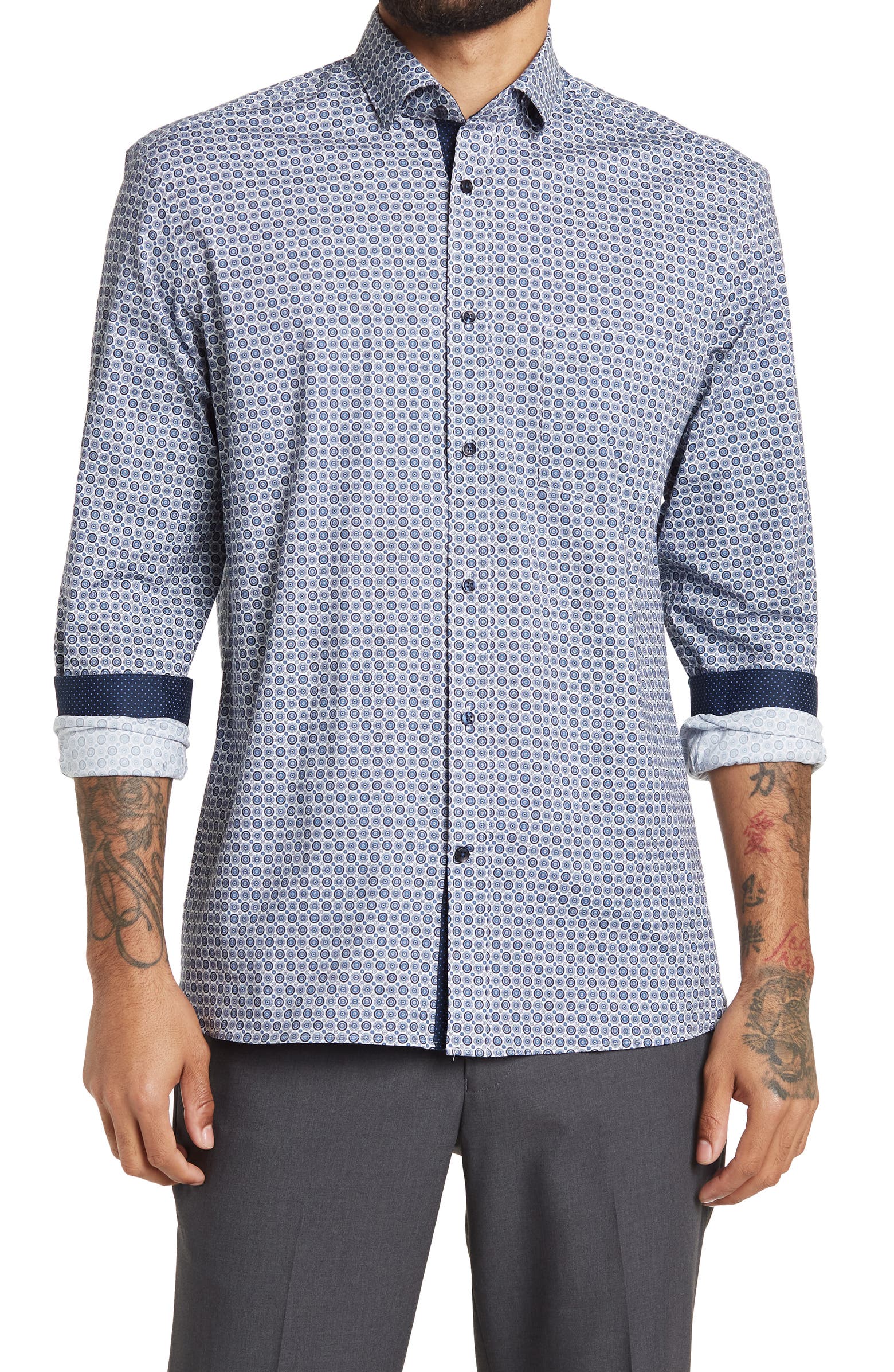 MODANGO Regular Fit Woven Dress Shirt | Nordstromrack
