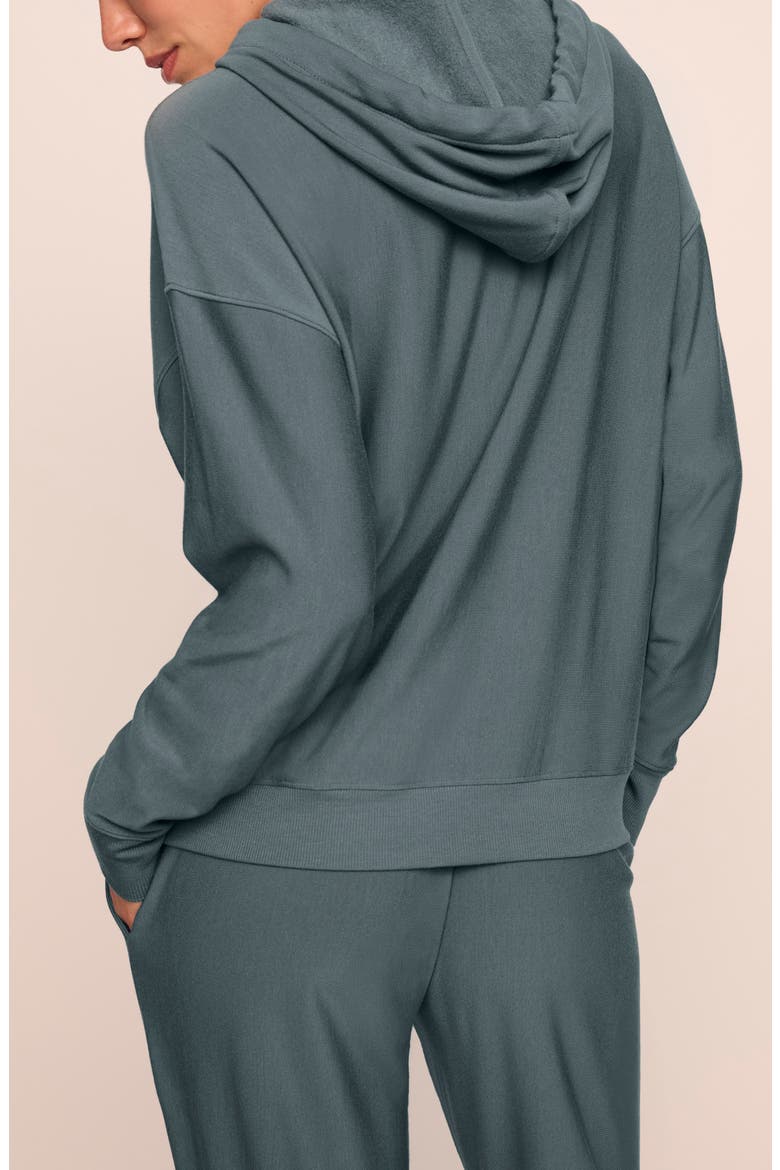 Sweats Drop Shoulder Hoodie, Alternate, color, STONE BLUE