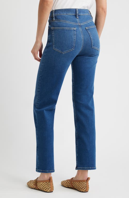 Frame Pixie Le Sleek Straight High Waist Ankle Straight Leg Jeans In Blue