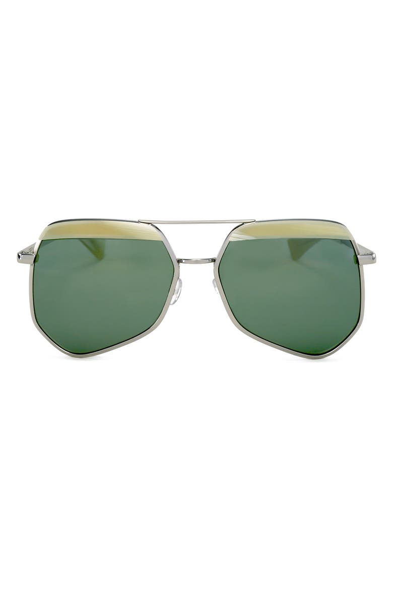 Grey Ant Hexcelled 59mm Aviator Sunglasses, Main, color, 