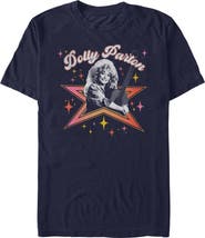 DOLLY PARTON Men's Distressed Bright Star Short Sleeve T-Shirt
