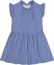 Busy Bees Kinsley Dropwaist Dress Mini Blue Check