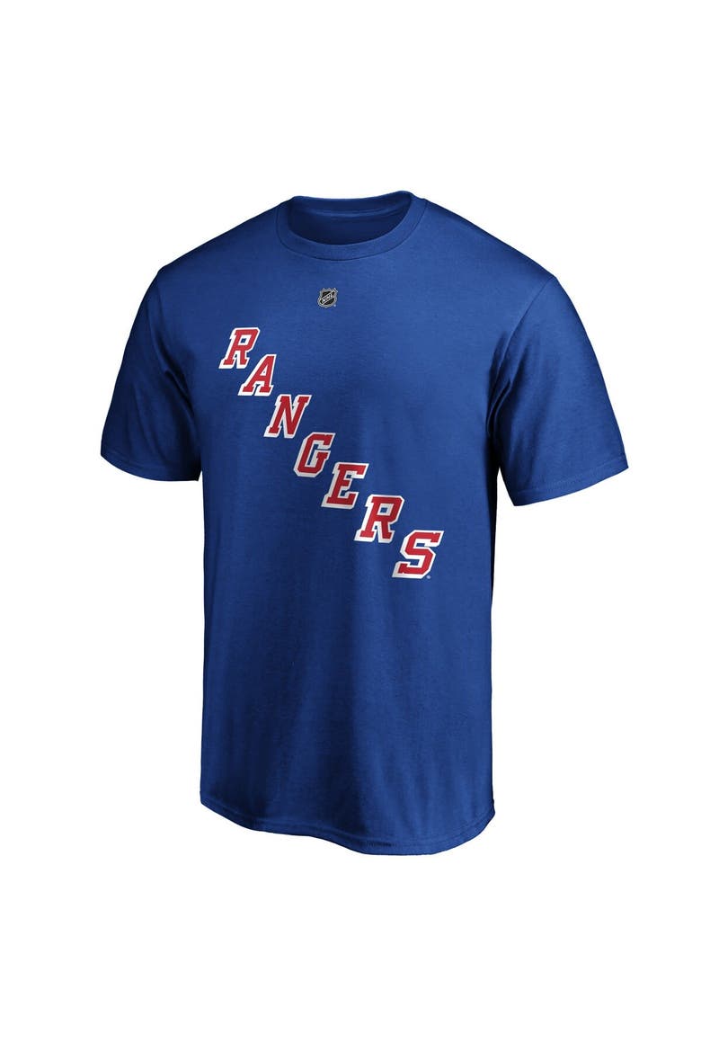 Men's Fanatics Branded Mika Zibanejad Blue New York Rangers Big & Tall Name & Number T-Shirt, Alternate, color, Blue