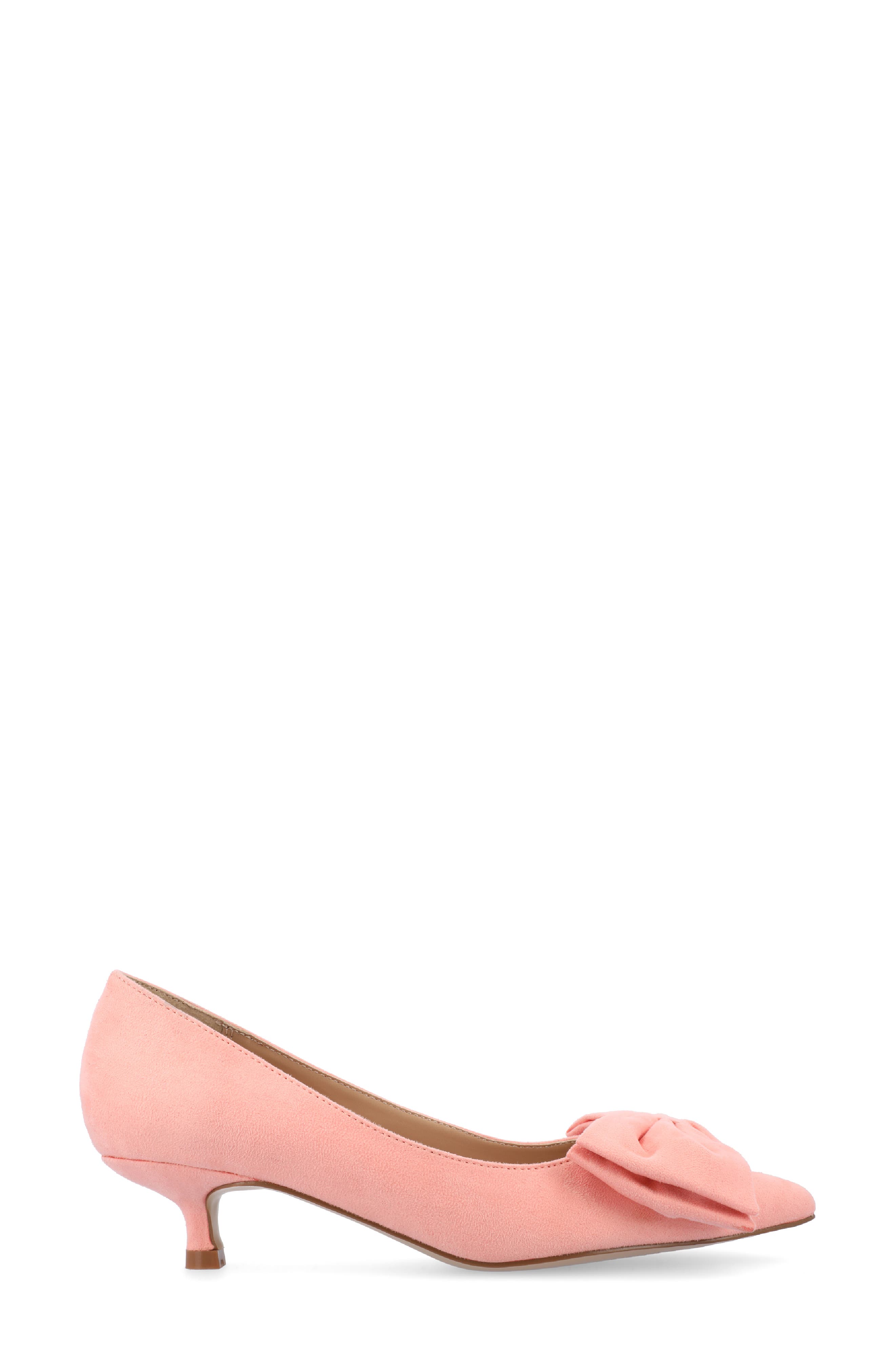 JOURNEE Orana Bow Kitten Heel Pump, Alternate, color, CORAL