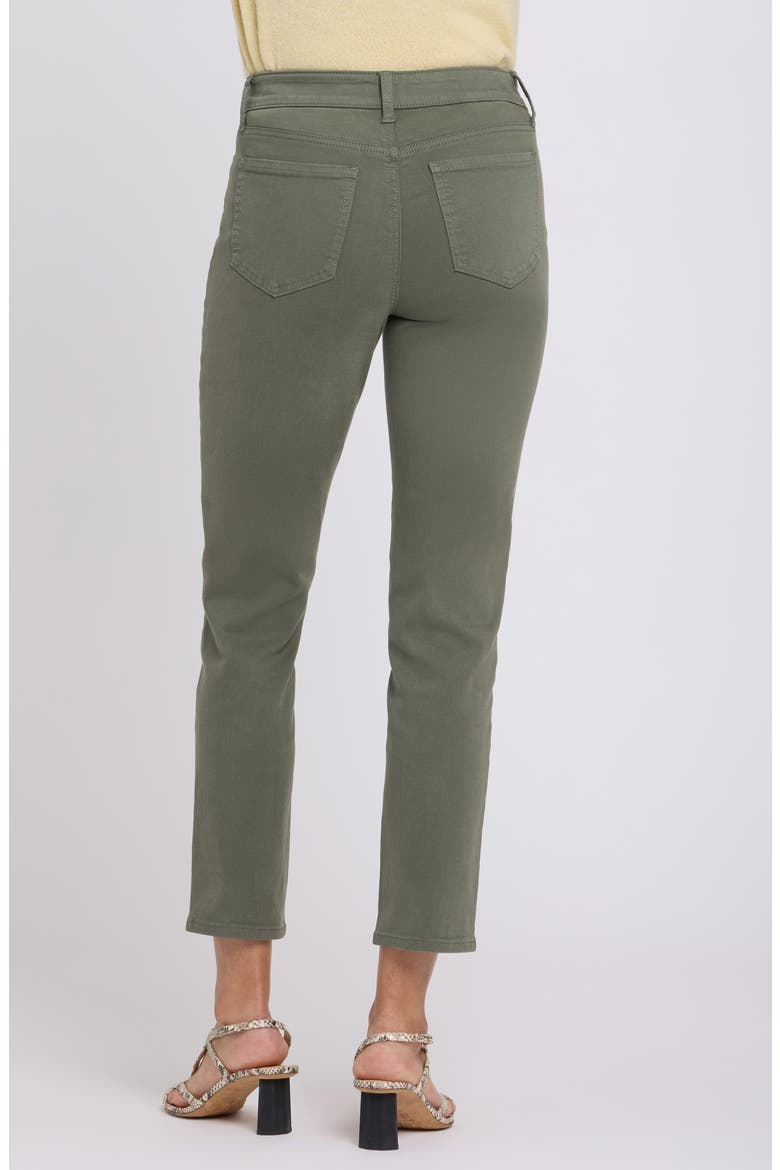 Margot Seamed Crop Girlfriend Jeans, Alternate, color, DESERT GREEN