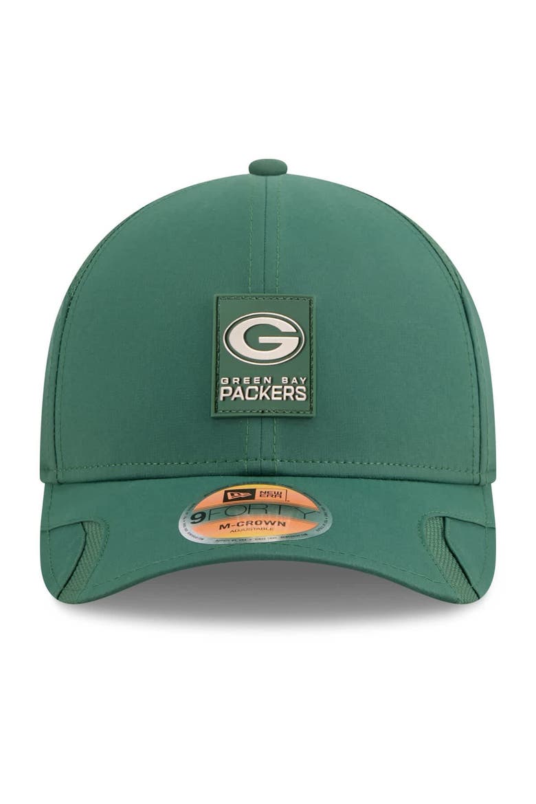 Men's New Era Green Green Bay Packers 2025 Sideline  M-Crown 9FORTY Adjustable Hat, Alternate, color, Green