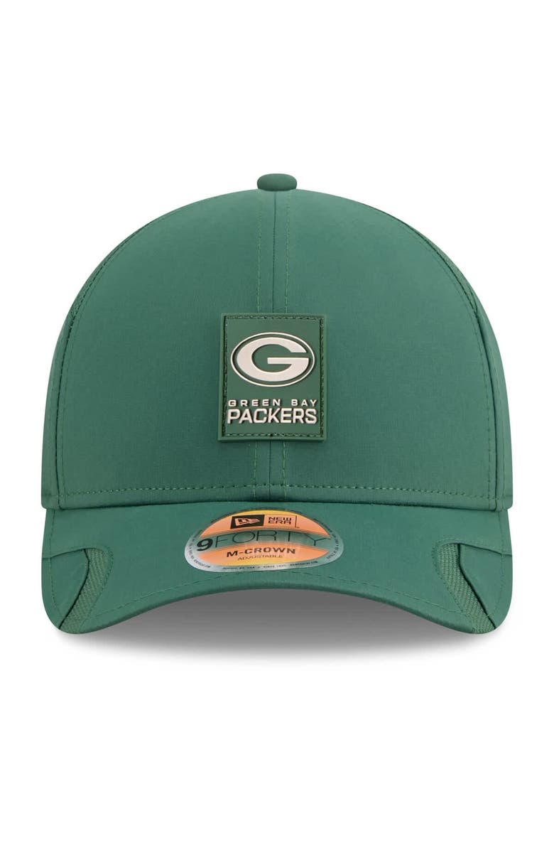 New Era Men's New Era Green Green Bay Packers 2025 Sideline M-Crown 9FORTY Adjustable Hat, Alternate, color, Green