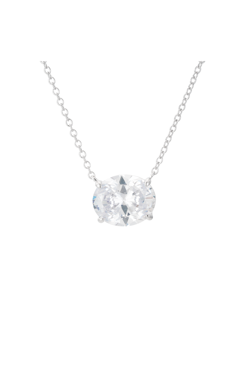 Halo Crystal Pendant, Main, color, Metallic Silver