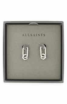 Hexagon Huggie Hoop Earrings