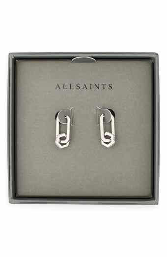 Hexagon Huggie Hoop Earrings