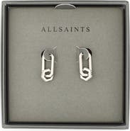 AllSaints Hexagon Huggie Hoop Earrings