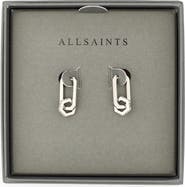 AllSaints Hexagon Huggie Hoop Earrings