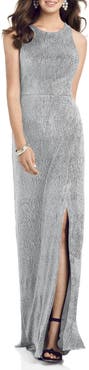 Dessy Collection Soho Metallic Column Gown