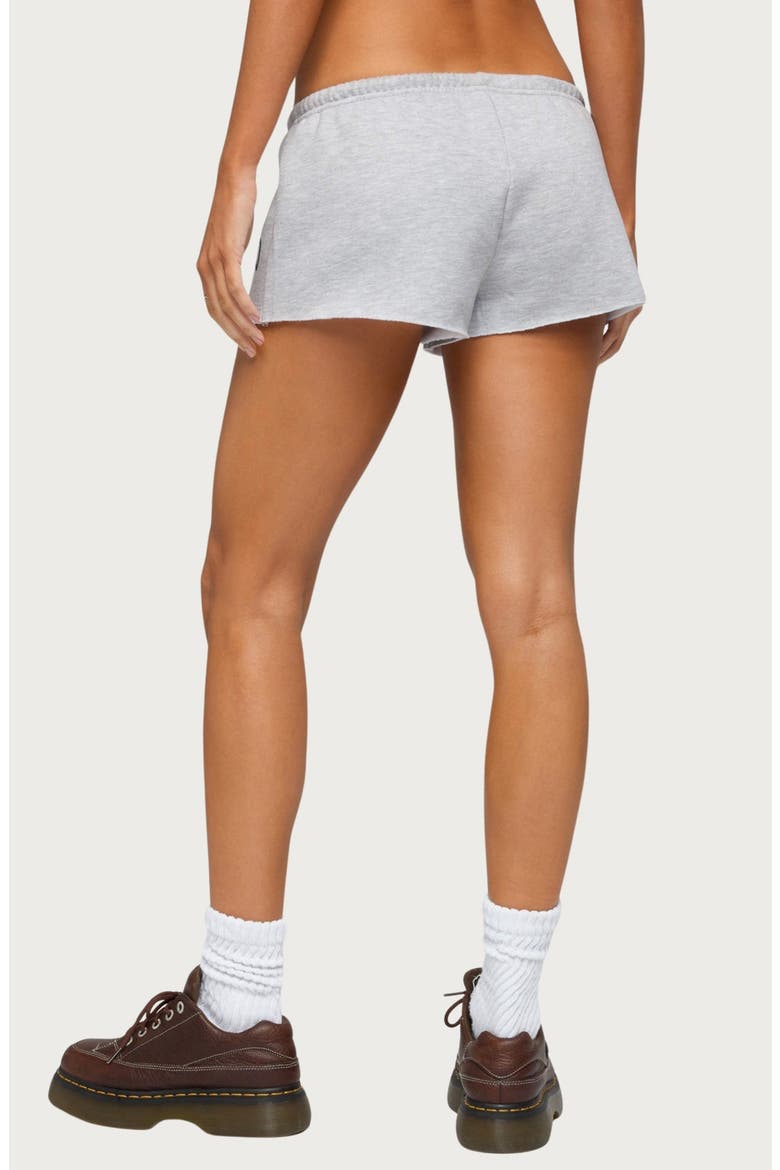 Sporty Babe Logo Micro Shorts, Alternate, color, GRAY-MELANGE