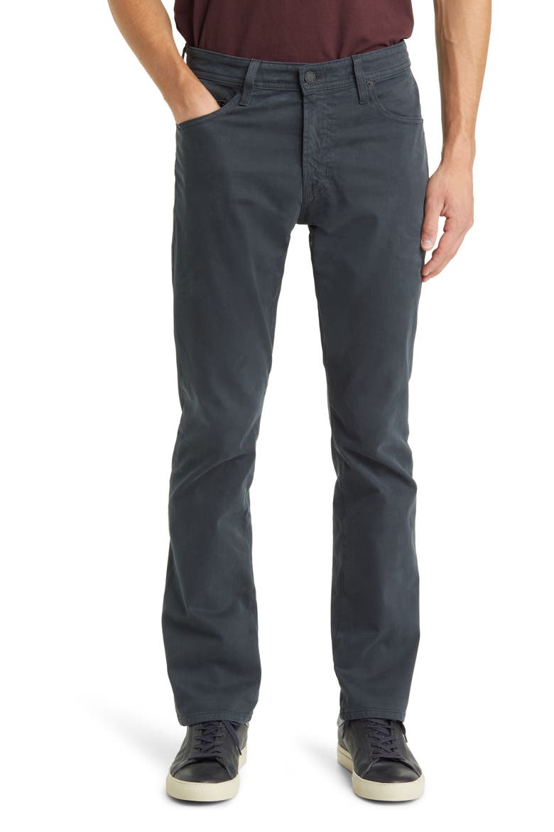 Everett Stretch Sateen Slim Straight Pants, Main, color, MELANGE SMOKE