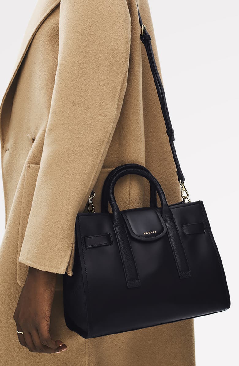 Radley St. Pancras Lane Small Leather Tote Bag, Alternate, color, Black