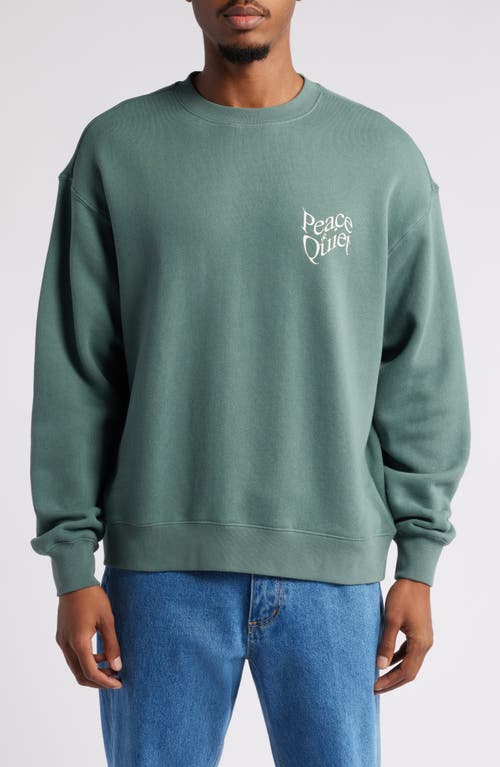 Museum of Peace & Quiet Warped Cotton Graphic Sweatshirt in Fern 