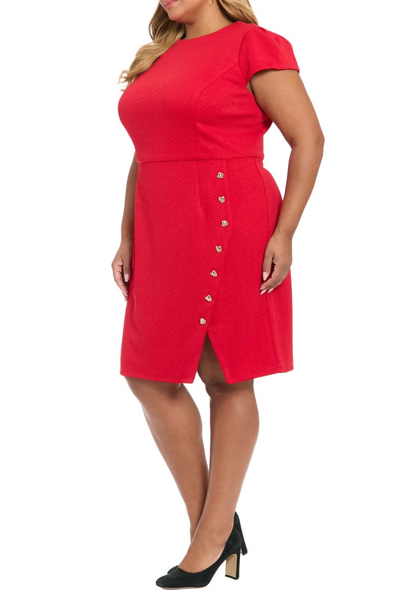 Diamond Stitch Sheath Dress, Alternate, color, LIPSTICK RED