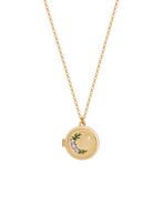Fable England Nightshade Moon Gold Locket Chain Necklace
