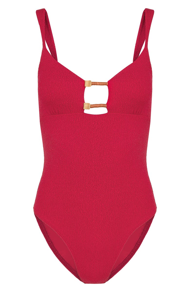 ViX Paula Hermanny Firenze Aika One-Piece Swimsuit, Alternate, color, Red