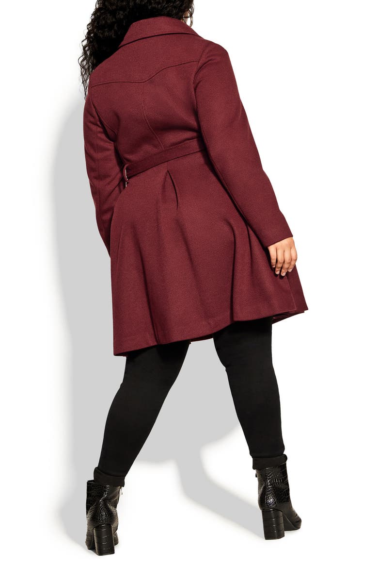 Rosemary Coat with Removable Faux Fur Collar, Alternate, color, RED