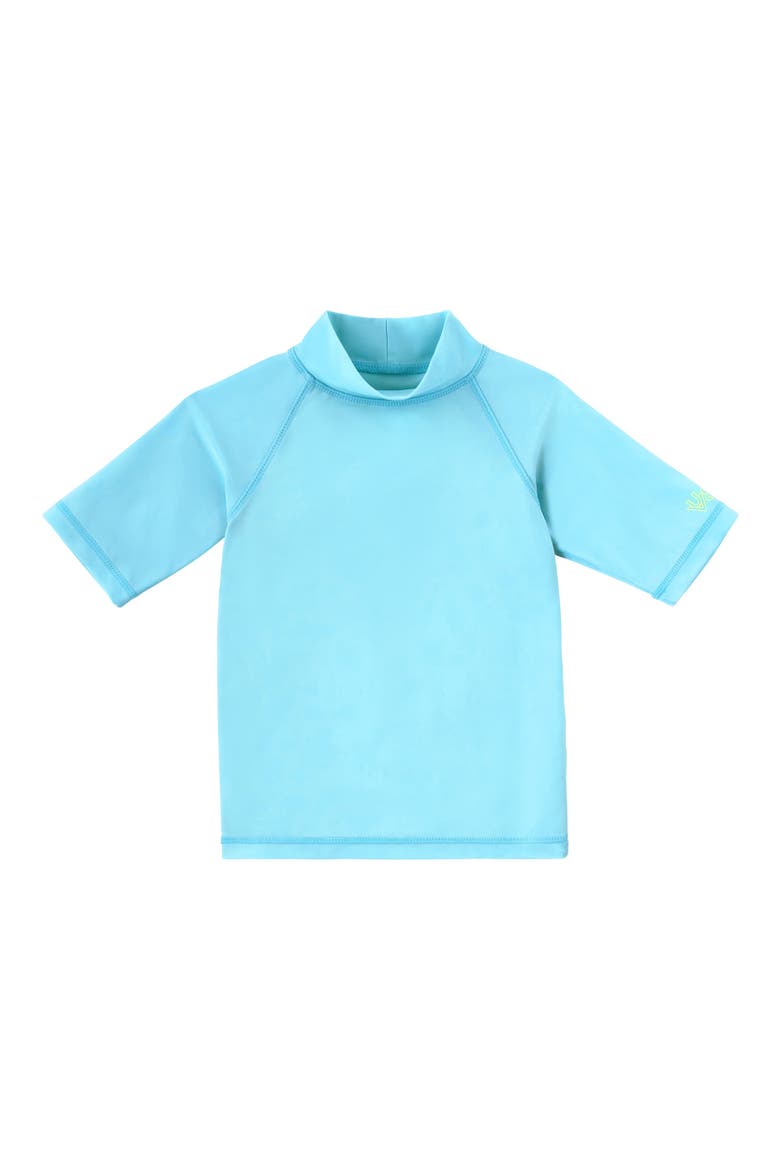 Short Sleeve Sun & Swim Shirt, Main, color, Neon Sea Life