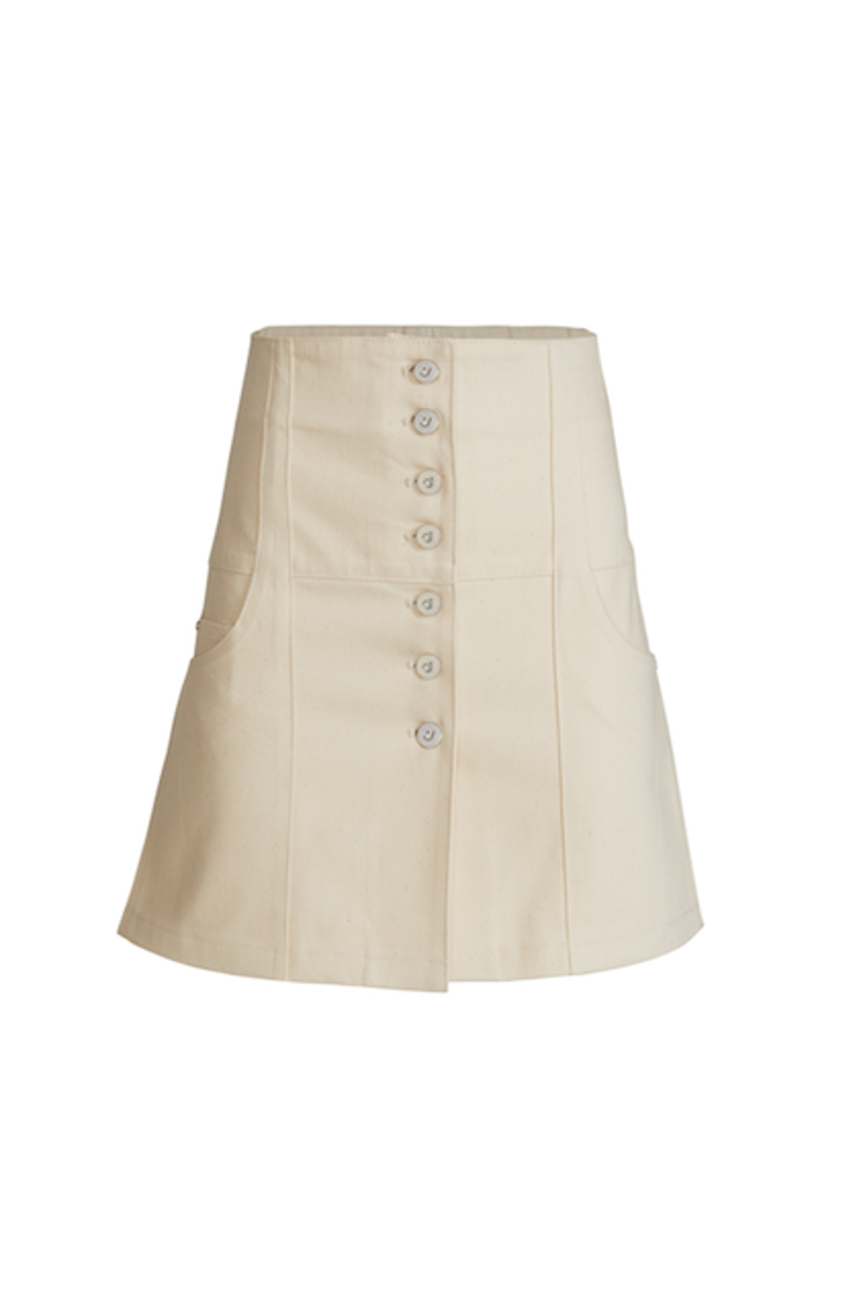 Jendue Chaby Mini Skirt, Main, color, Ecru