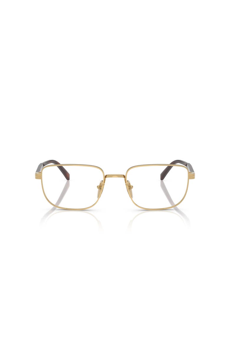 Prada 53mm Rectangle optical glasses, Alternate, color, Gold