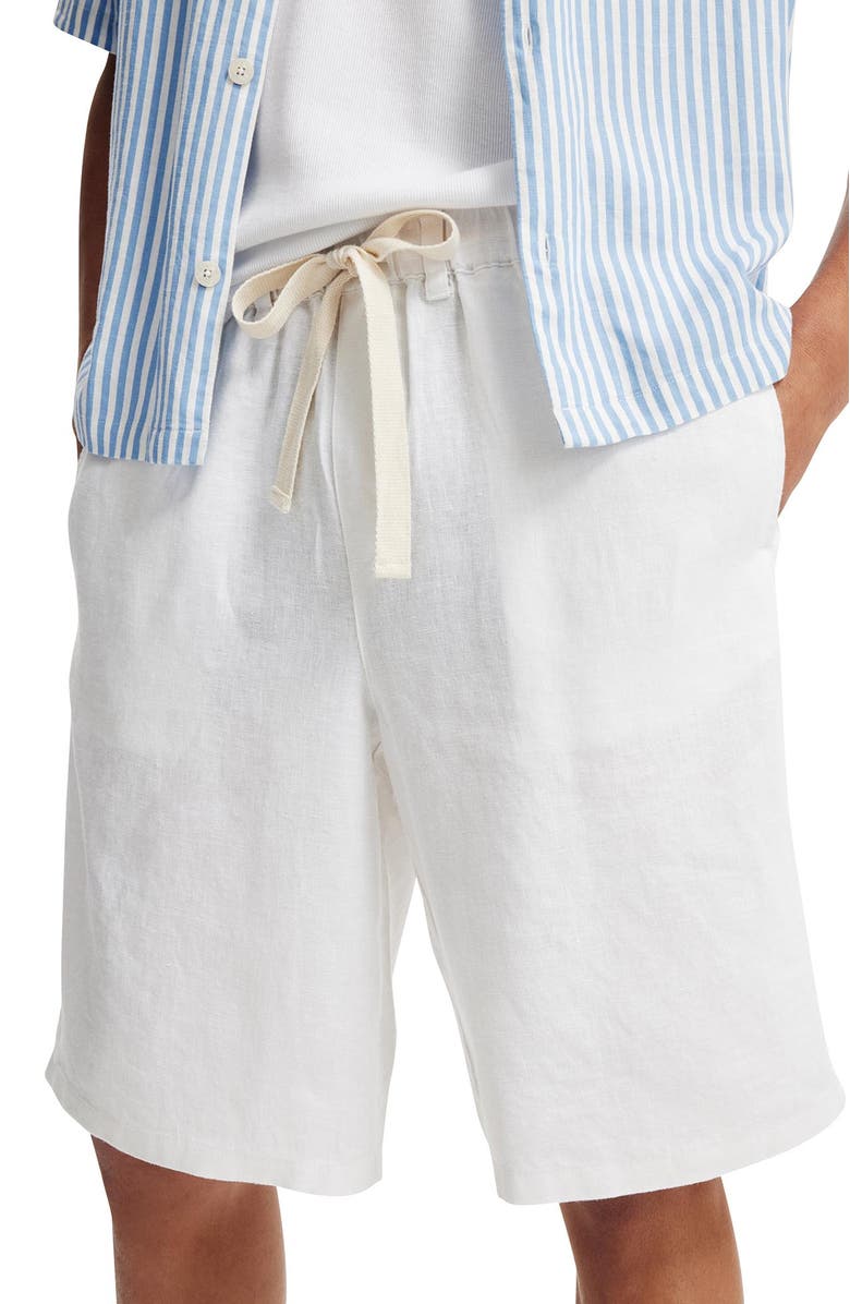 Cotton On Men's Baggy Linen Short, Alternate, color, White