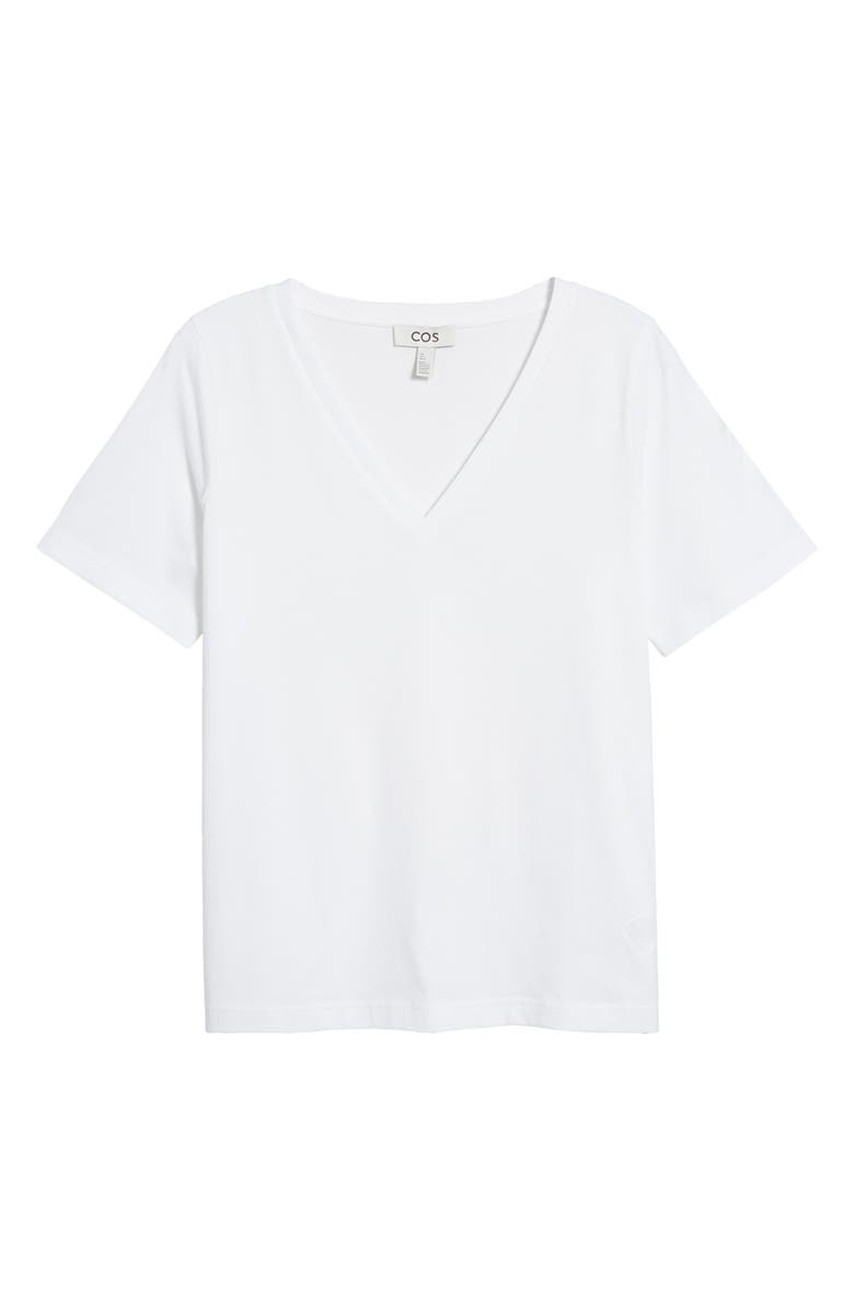 COS The V-Neck Organic Cotton T-Shirt, Alternate, color, 