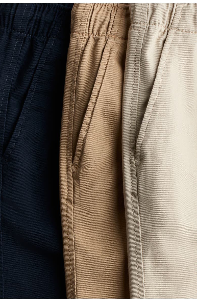 H&M 3-pack Cotton Twill Joggers, Alternate, color, 