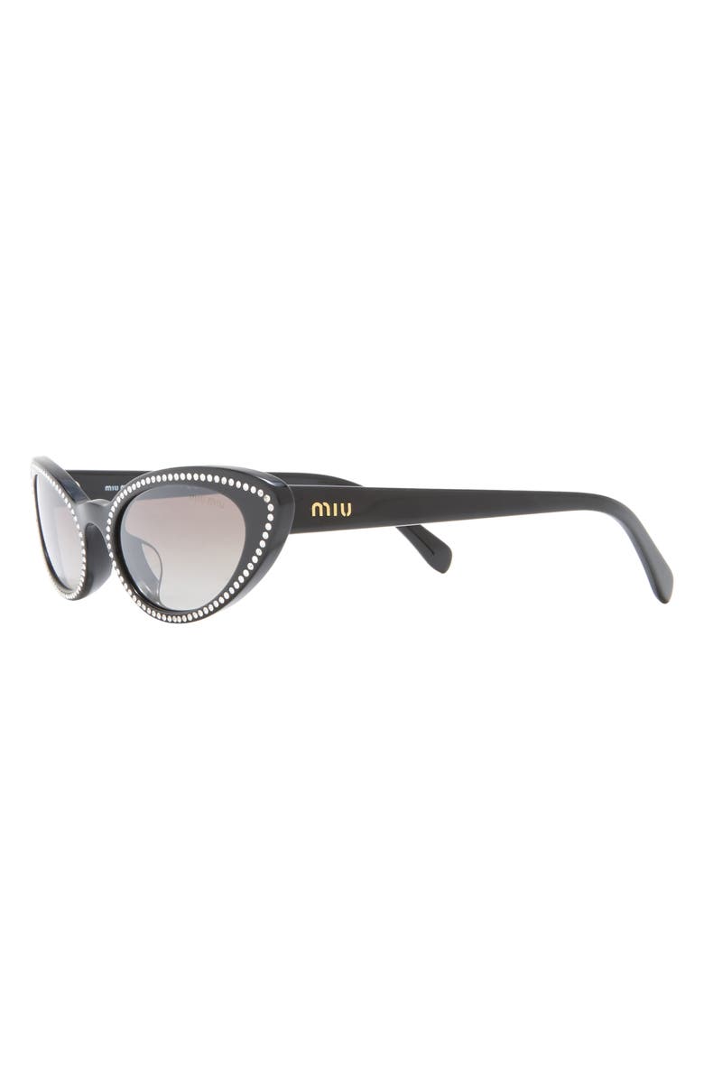 Miu Miu 53mm Cat Eye Sunglasses, Alternate, color, Black / Grey Gradient Flash