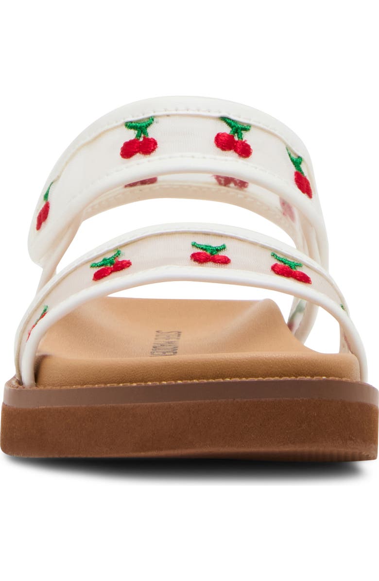 Steve Madden Kids' TLyla Cherry Mesh Ankle Strap Sandal, Alternate, color, White