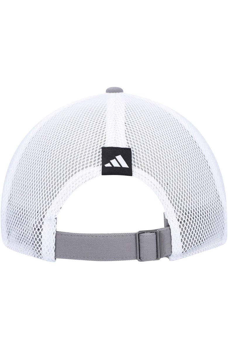 adidas Men's adidas Gray/White Toronto Maple Leafs Tonal Slouch Trucker Adjustable Hat, Alternate, color, 